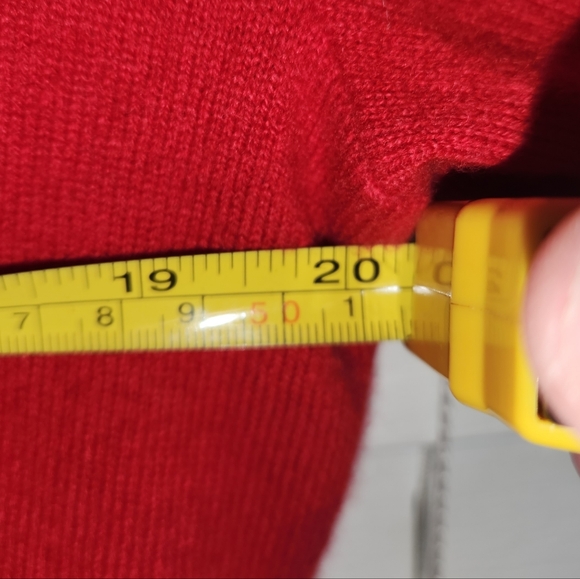 Land's End 100% Cashmere Women's Red Cardigan Size XL/P - Picture 9 of 10